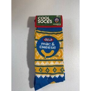 New Kraft Mac N Cheese Socks. 2 Pair Different Design. Fits Sizes 8-12